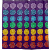 7 Chakras #1 Regenbogen-Farben Duschvorhang (Vorderseite)