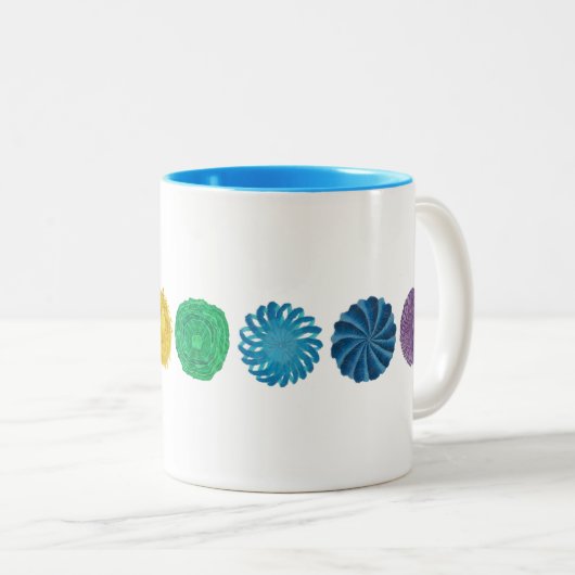 7 Chakras #1 Reinigungs-Grafik Zweifarbige Tasse (VorderseiteRechts)