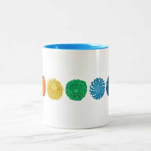 7 Chakras #1 Reinigungs-Grafik Zweifarbige Tasse (Mittel)