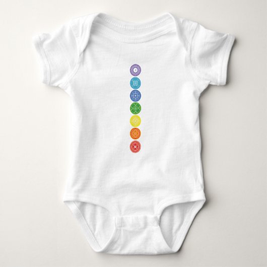 7 Chakras Baby Strampler (Vorderseite)