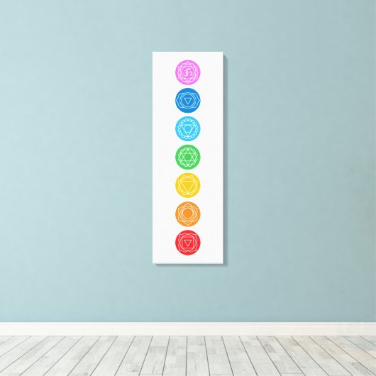 7 Chakras Canvas Print Leinwanddruck (Insitu (Holzboden))