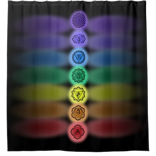 7 Chakras Duschvorhang (Vorderseite)