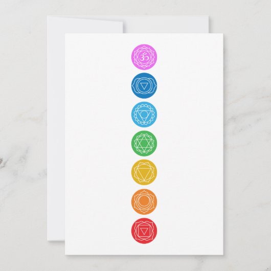 7 Chakras Einladung (Vorderseite)