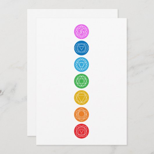 7 Chakras Einladung (Vorne/Hinten)