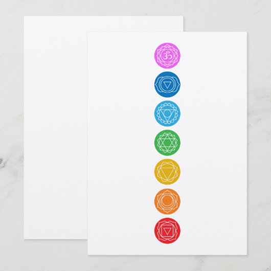 7 Chakras Einladung (Vorne/Hinten)