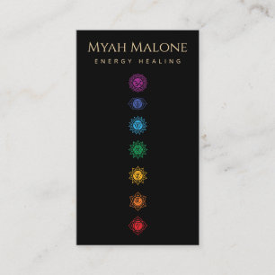 7 Chakras Energy Healer Yoga Coach Business Card Visitenkarte