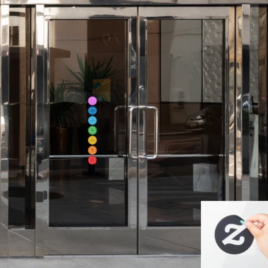 7 Chakras Fensteraufkleber (Büro Tür)
