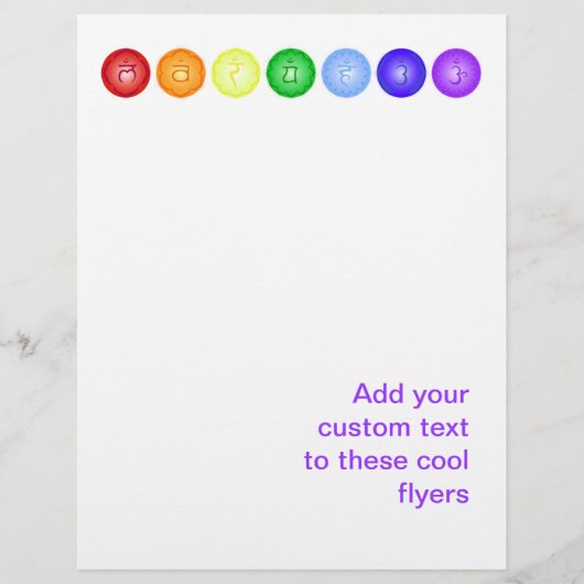 7 Chakras in einem horizontalen Flyer (Vorne)