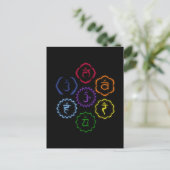 7 Chakras in einem Kreis Postkarte (Stehend Vorderseite)