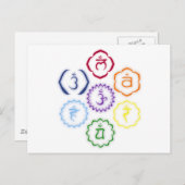 7 Chakras in einem Kreis Postkarte (Vorne/Hinten)