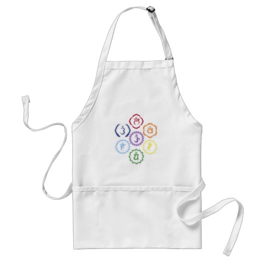 7 Chakras in einem Kreis Schürze (Vorne)