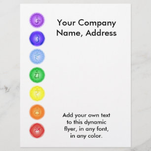 7 Chakras in einem Line-Flyer Flyer