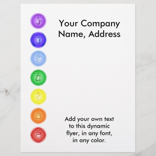 7 Chakras in einem Line-Flyer Flyer (Vorne)