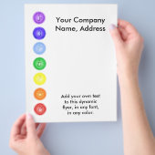 7 Chakras in einem Line-Flyer Flyer (Hand)