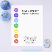 7 Chakras in einem Line-Flyer Flyer (Einzeln)