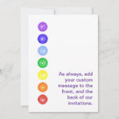 7 Chakras in einer Linie Einladung (Vorderseite)