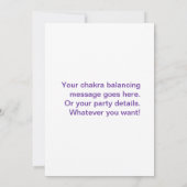 7 Chakras in einer Linie Einladung (Rückseite)