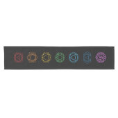 7 Chakras Kurz Table Runner Kurzer Tischläufer (Horizontal)