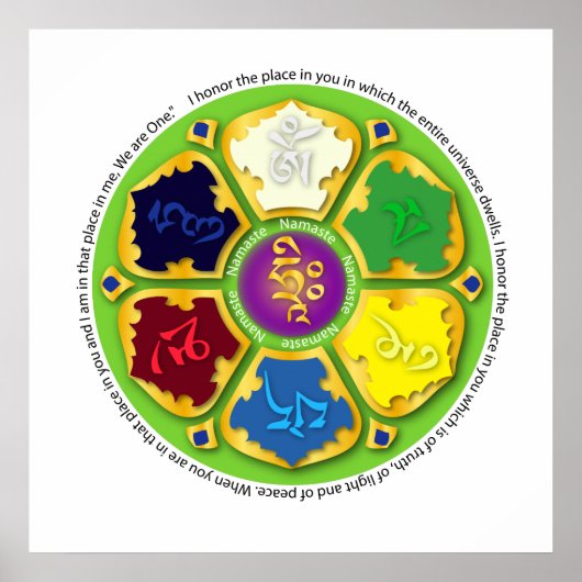7 chakras Mandala Poster (Vorne)