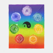 7 Chakras Medium Fleecedecke (Vorderseite)
