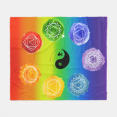7 Chakras Medium Fleecedecke (Vorderseite (Horizontal))