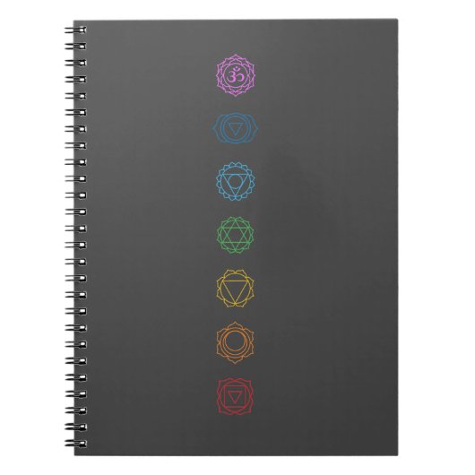 7 Chakras-Notebook Notizblock (Vorderseite)