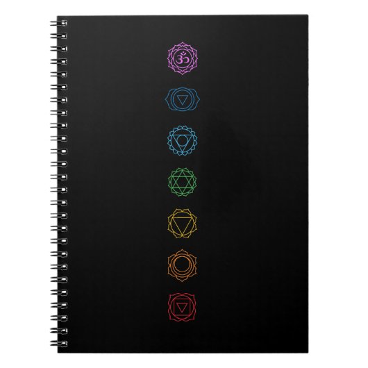 7 Chakras-Notebook Notizblock (Vorderseite)