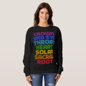 7 Chakras Saying Cool Yoga Quote Sweatshirt (Vorne ganz)