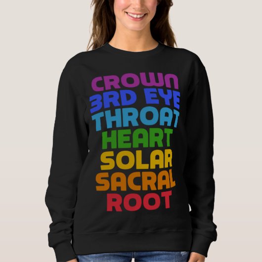 7 Chakras Saying Cool Yoga Quote Sweatshirt (Vorderseite)