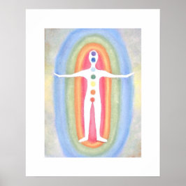 7 Chakras Subtle Energy Body Healing Reiki Poster