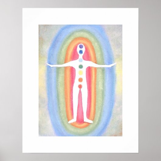 7 Chakras Subtle Energy Body Healing Reiki Poster (Vorne)