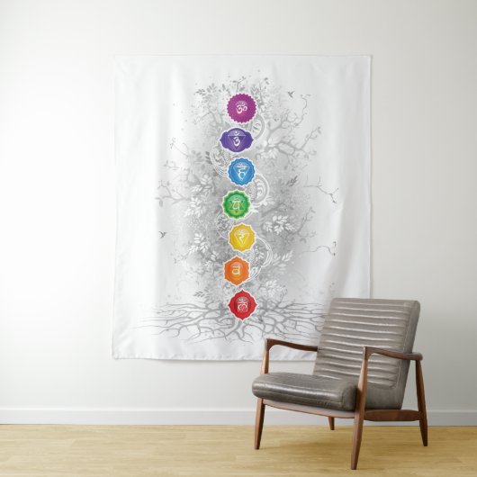 7 Chakras Tree Tapestry - 26 Wandteppich (Beispiel)