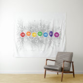 7 Chakras Tree Tapestry - 26 Wandteppich (Beispiel (Horizontal))