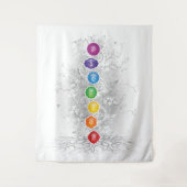 7 Chakras Tree Tapestry - 26 Wandteppich (Vorderseite)
