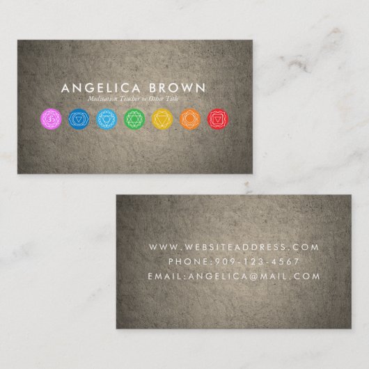 7 Chakras Visitenkarte (Vorne/Hinten)