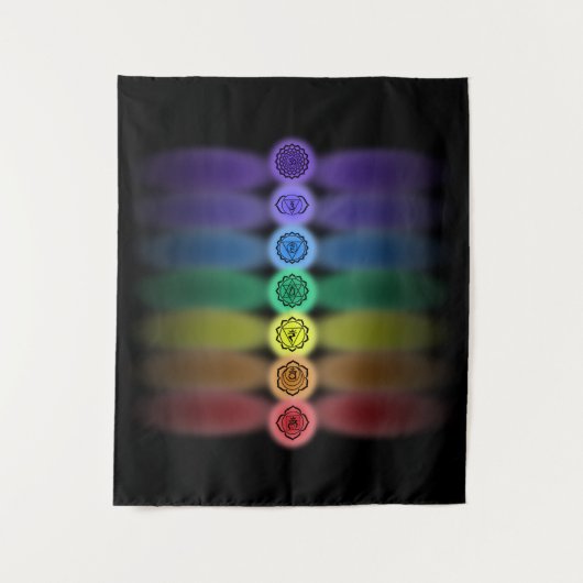 7 Chakras Wandteppich (Vorderseite)
