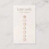 7 Chakras Yoga Lehrer Visitenkarte (Vorderseite)