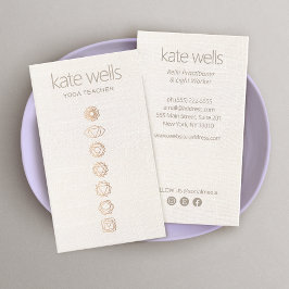 7 Chakras Yoga Lehrer Visitenkarte