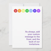 7 Chakren in einer horizontalen Linie Einladung (Vorderseite)