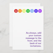 7 Chakren in einer horizontalen Linie Einladung (Vorne/Hinten)