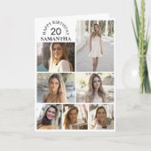 7 Collage | Foto Jeglicher Geburtstagskarte Karte (Vorderseite)