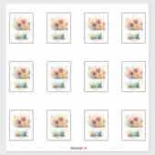 7 Cup der Blume Aufkleber (Blatt)