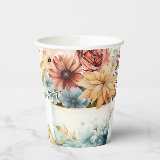 7 Cups Blume Pappbecher (Links)