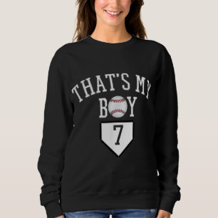 7 Das ist meine Boy Baseball Nummer - Baseball Mam Sweatshirt