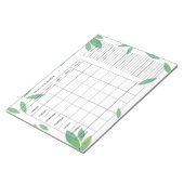 7-Day Weekly Meal Planner – Fresh Green Design Notizblock (angewinkelt)