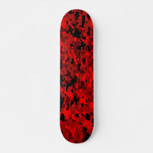 7 Deck 3/4. Digitale Camouflage/rot Skateboard