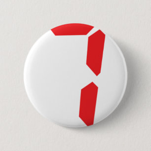 7 digitale Zahl des Weckers mit sieben Rottönen Button