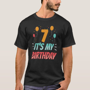 7 Es ist mein Geburtstagsalter alt Party Jahr Sieb T-Shirt
