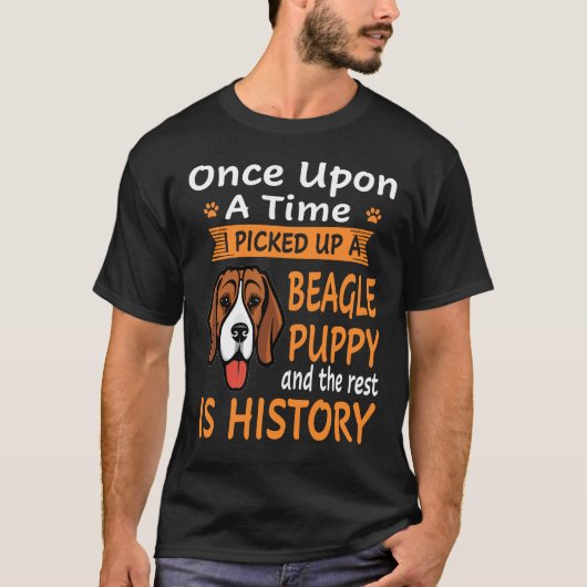 7 Es war einmal - Beagle-Welpe T-Shirt (Vorderseite)