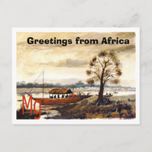 7 Exemplare, Gruß aus Afrika Postkarte